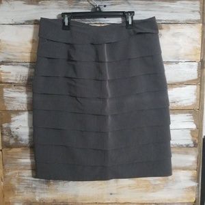 Gray layered skirt
